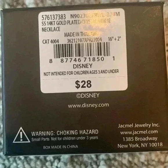 Jacmel Disney Minnie Mouse Crystal 10KT Gold Filled Earrings & Necklace - Picture 6 of 6